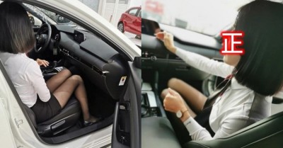 Mazda車廠遇上超正女業務！一轉身...「絕美臉蛋+黑襪美腿」超誘人：求正面！