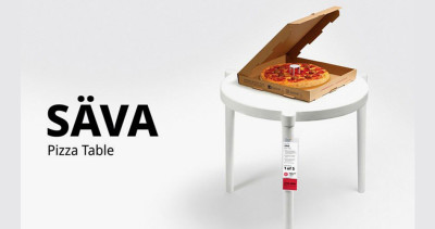 太有梗！IKEA放大披薩正中間的「三角架」完美變身小圓桌：剛好可放一個披薩