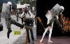 希臘鎮暴警察為了驅逐民眾，上演飛踢一位小鼓樂手  驚人「武藝」遭網友KUSO惡搞...