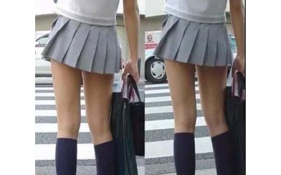 日本高中生的裙子有多短它們無論冬夏都只有短裙，真是良好的傳統啊
