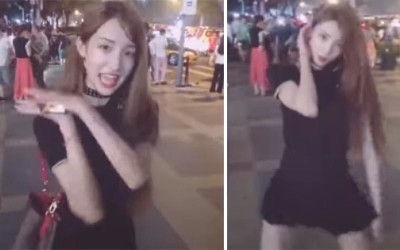 超正偽娘街頭大跳韓國女團新歌《BAAM》網友驚歎：這麼可愛一定是男孩子