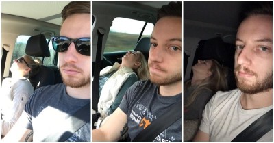 老公拍下一系列「帶老婆出遊照」  網友發現「唯一共同點」笑噴：真是好老公❤