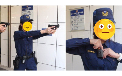 台灣女警94優質！網友驚見天菜女警撞臉「暗黑女神」狂讚：警界三上悠亞