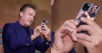 阿諾拿iPhone 11被發現「鏡頭有亮點」！網友看完笑噴：史上最幽默手機殼！