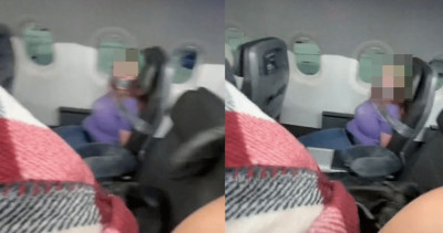女乘客飛行中發狂「想開機艙門」！被空服員「膠帶封印座位上」網笑：看了好爽！